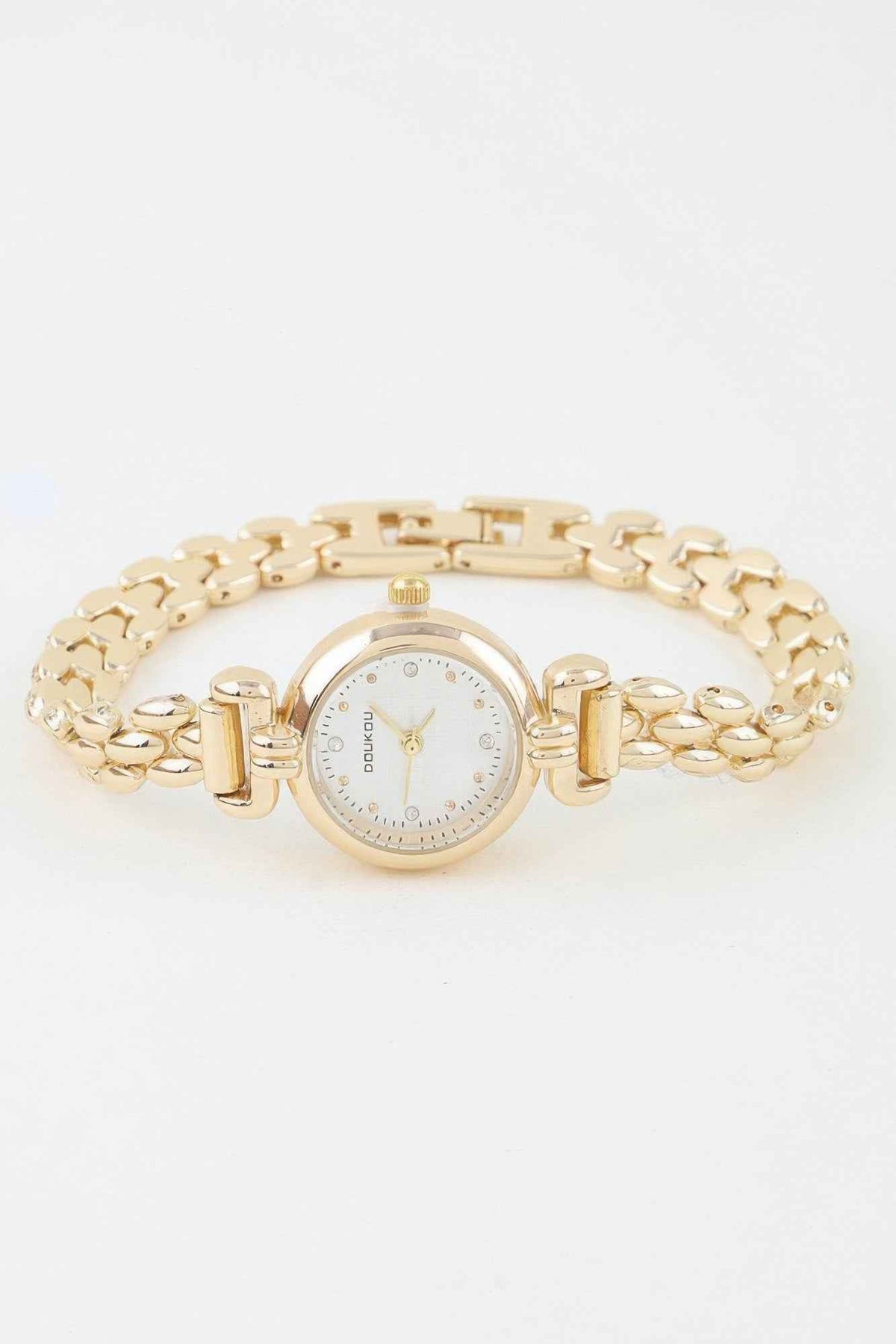 Polished Box Chain Watch Bracelet