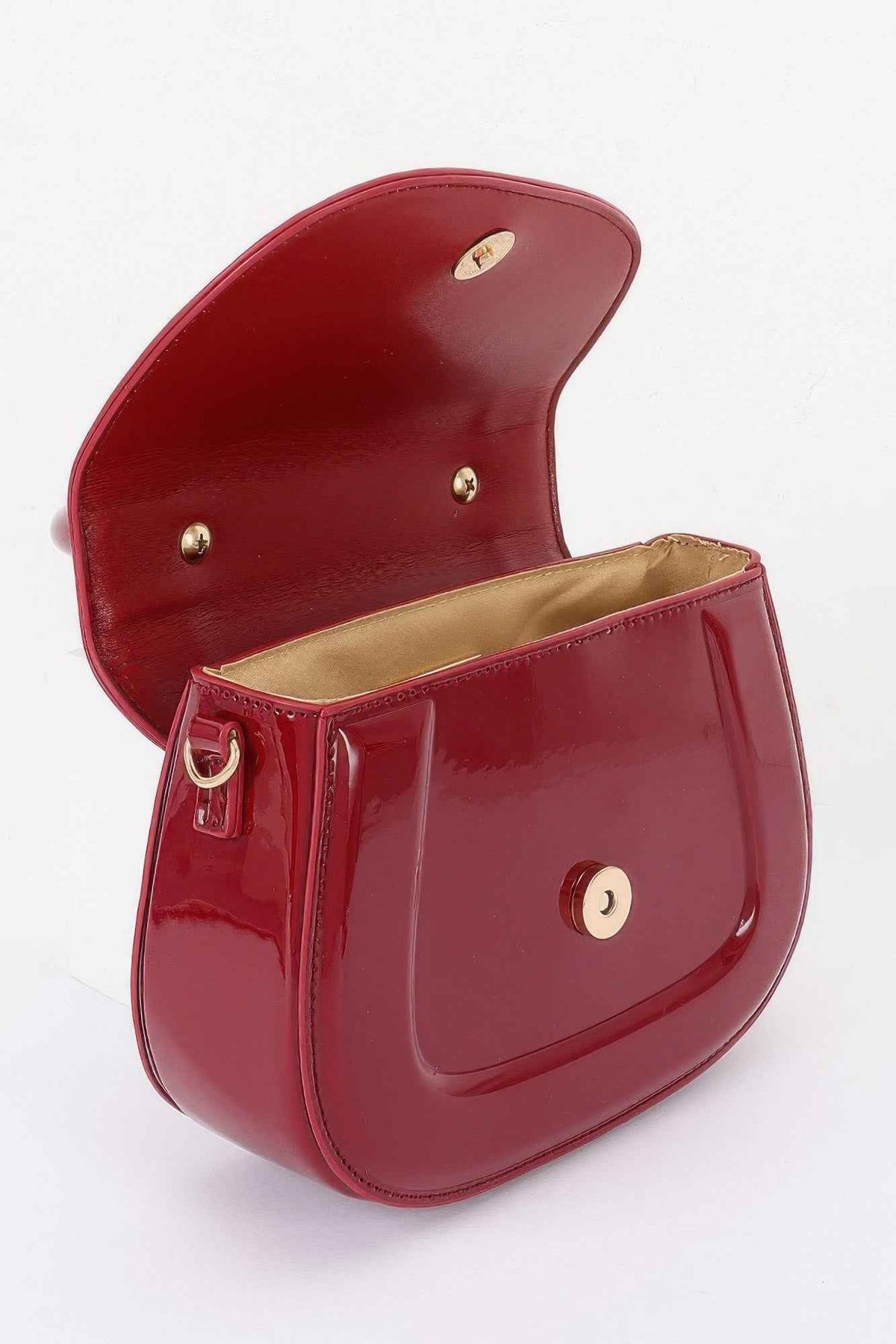 Patent Leather Top Handle Bag