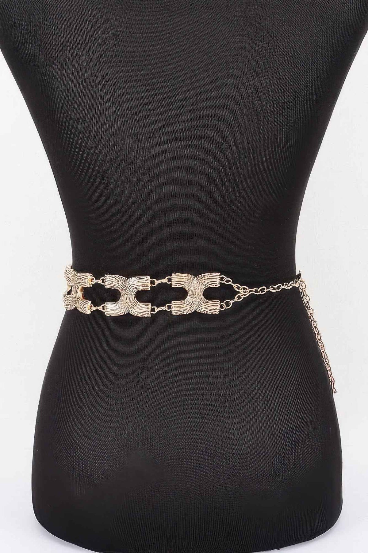 Textured X-link Chain Plus Size Belt