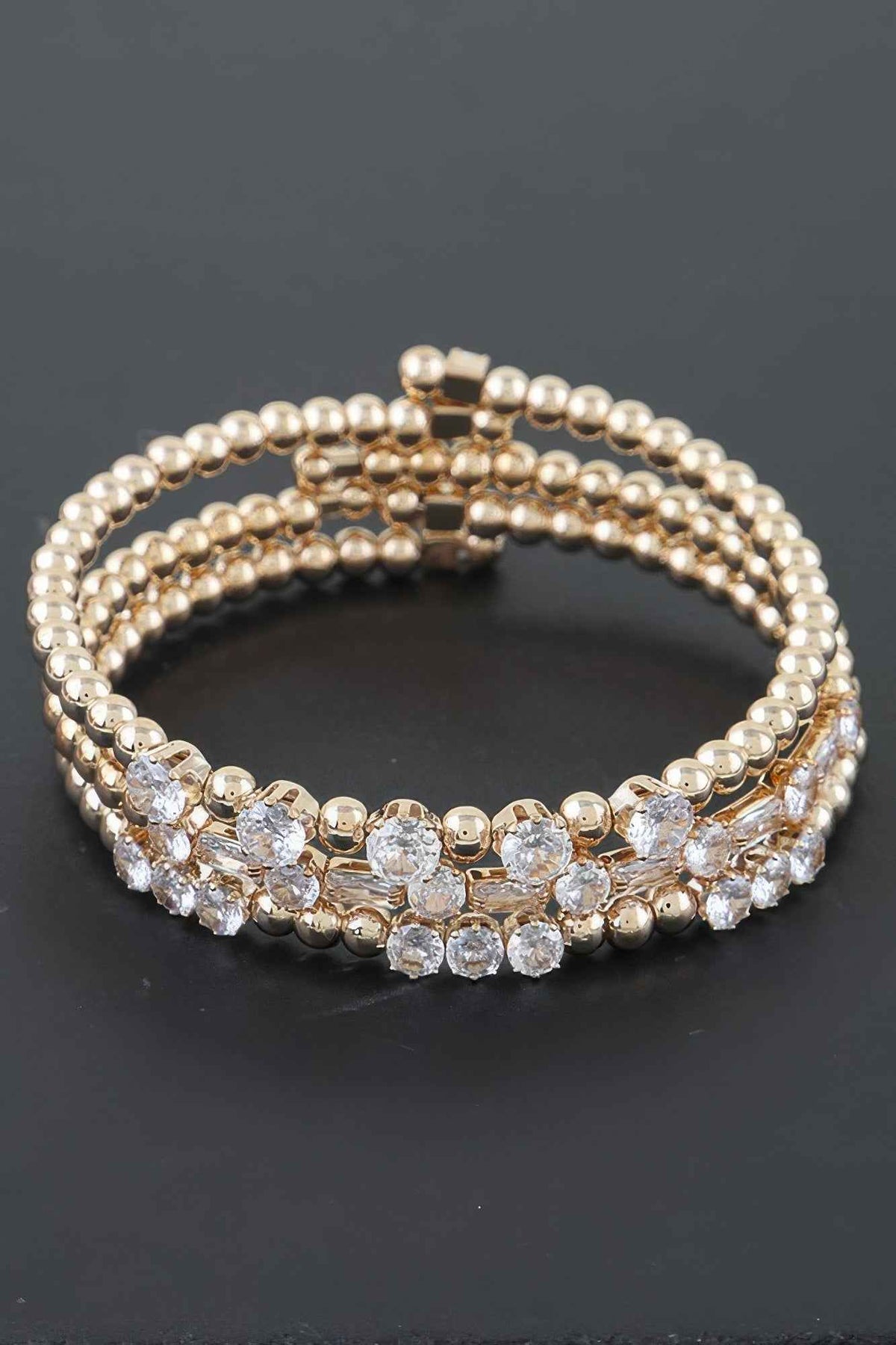 Multi Rhinestone Beaded Bracelet