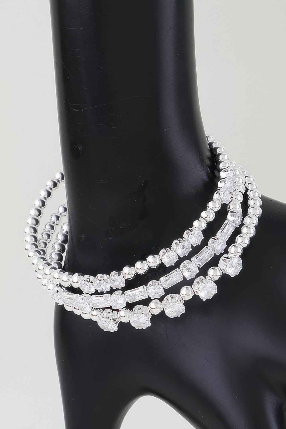 Multi Rhinestone Beaded Bracelet