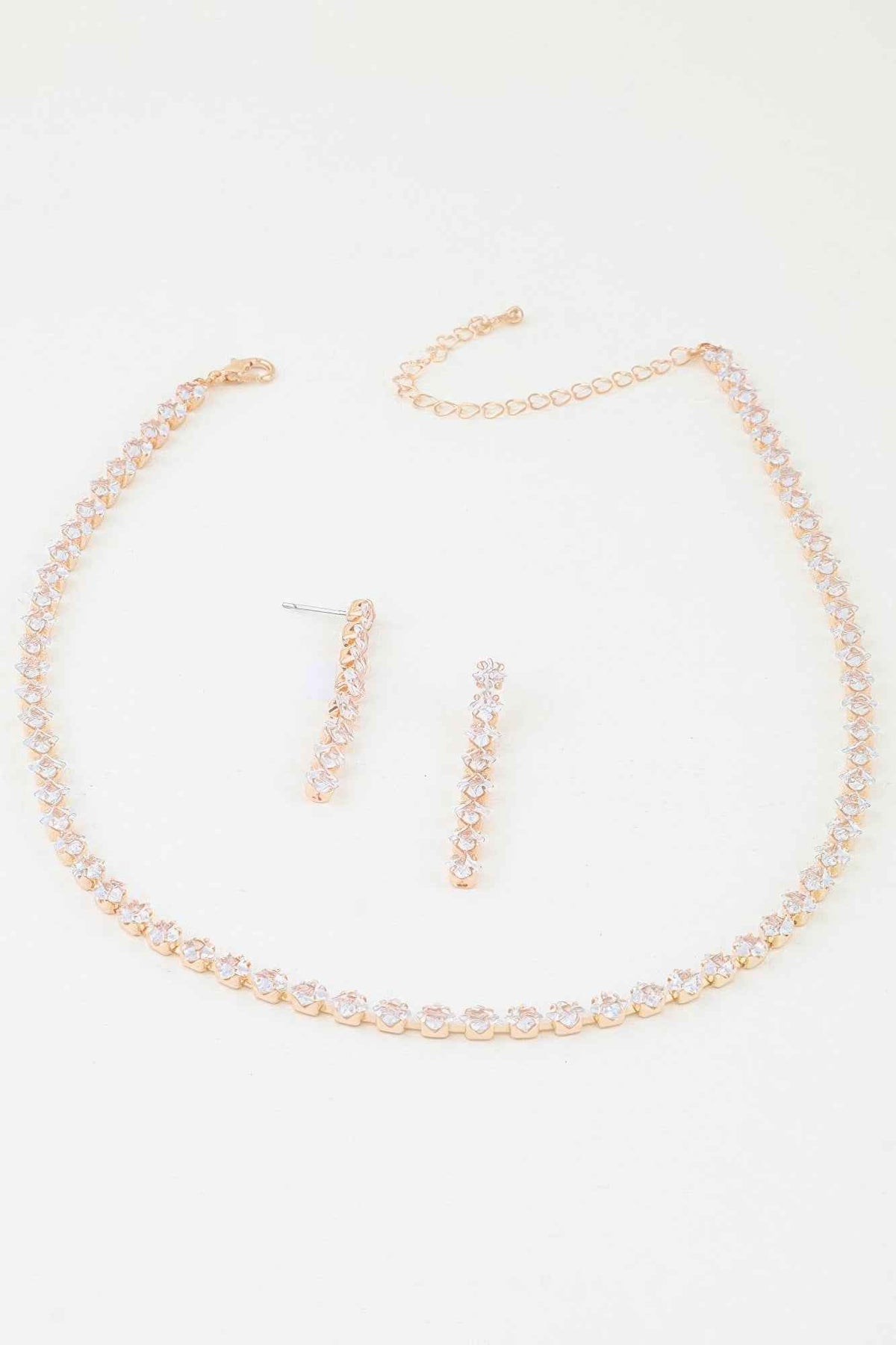 Bejeweled Cubic Zirconia Necklace Set
