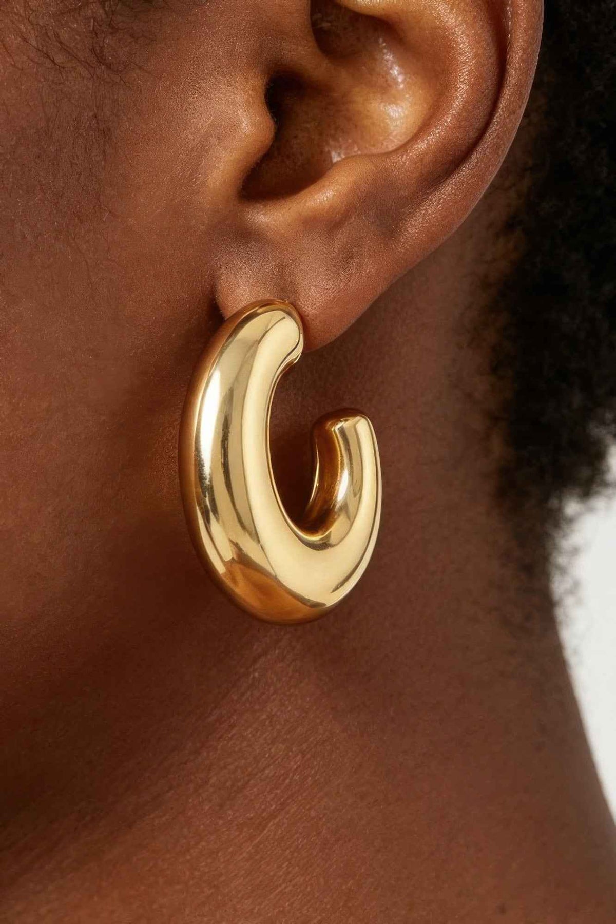 Polished Bulky Hoop Earrings
