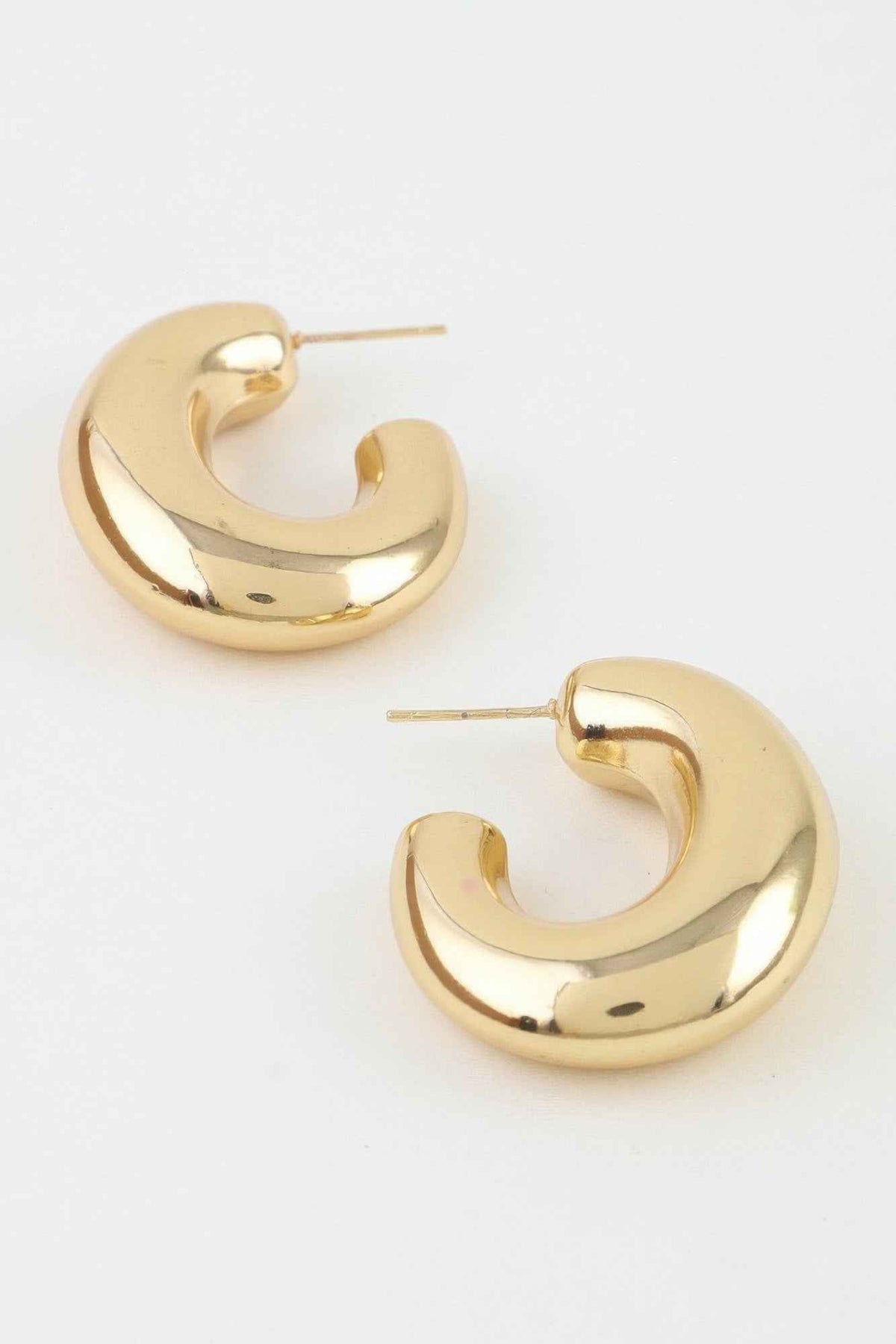 Polished Bulky Hoop Earrings