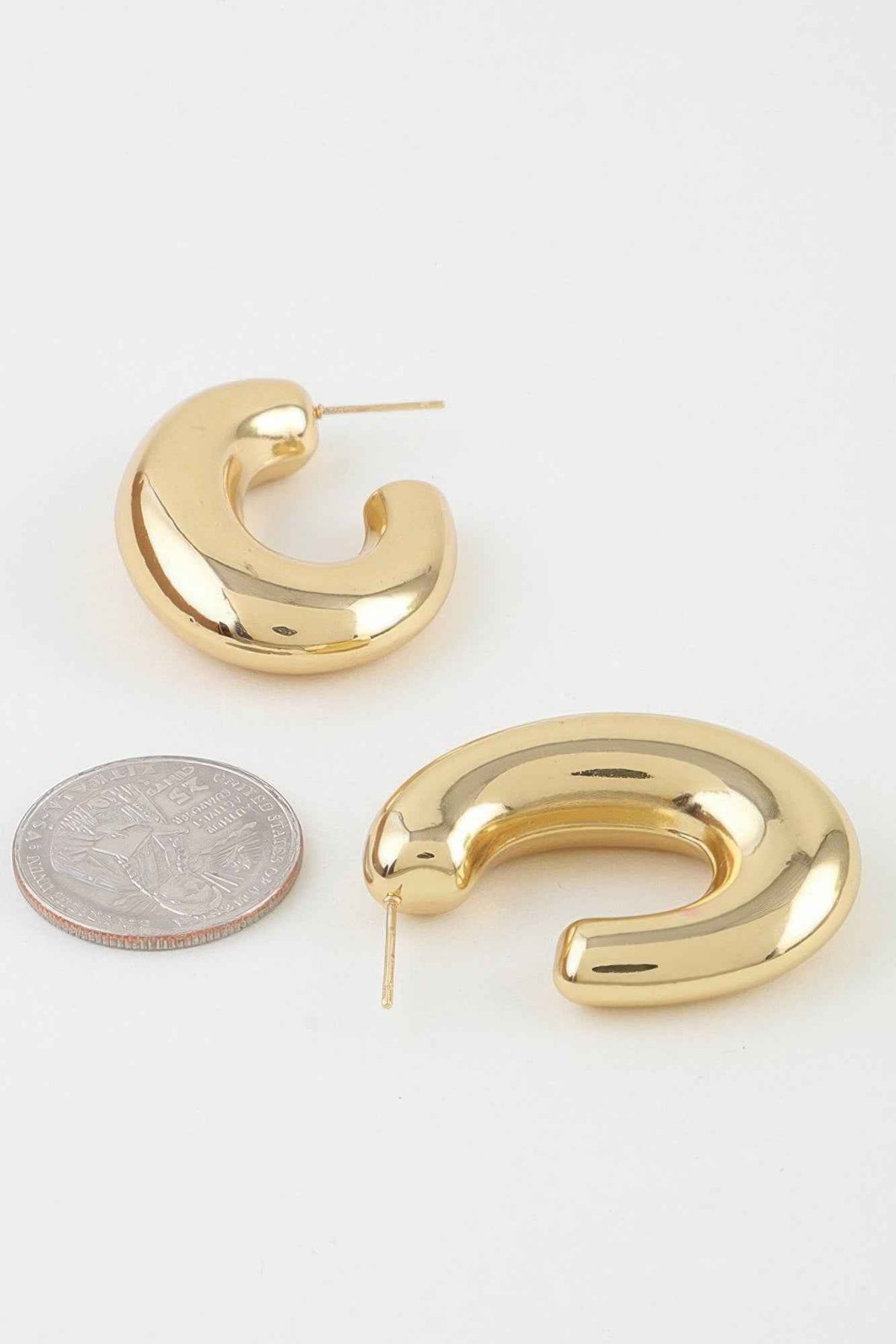 Polished Bulky Hoop Earrings