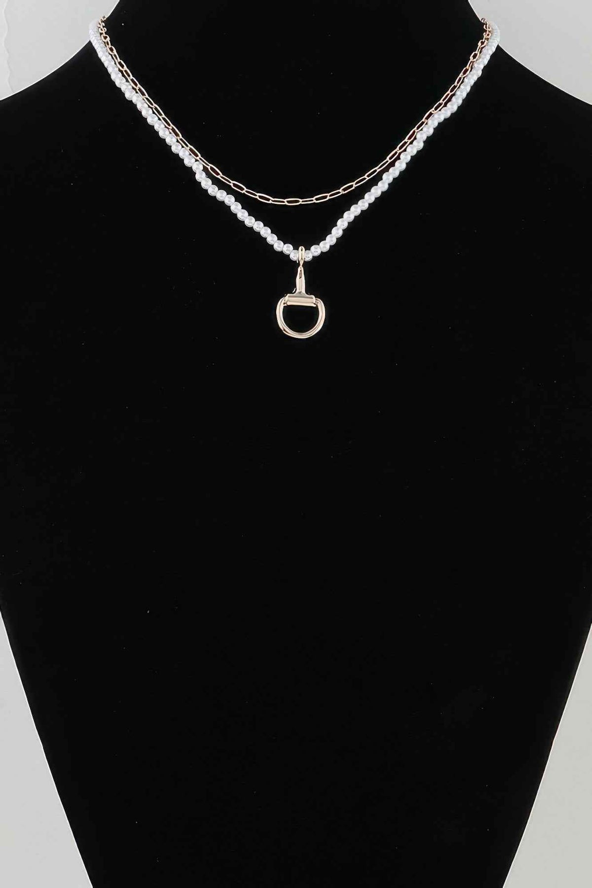 Equestrian Drop Beaded Chain Necklace