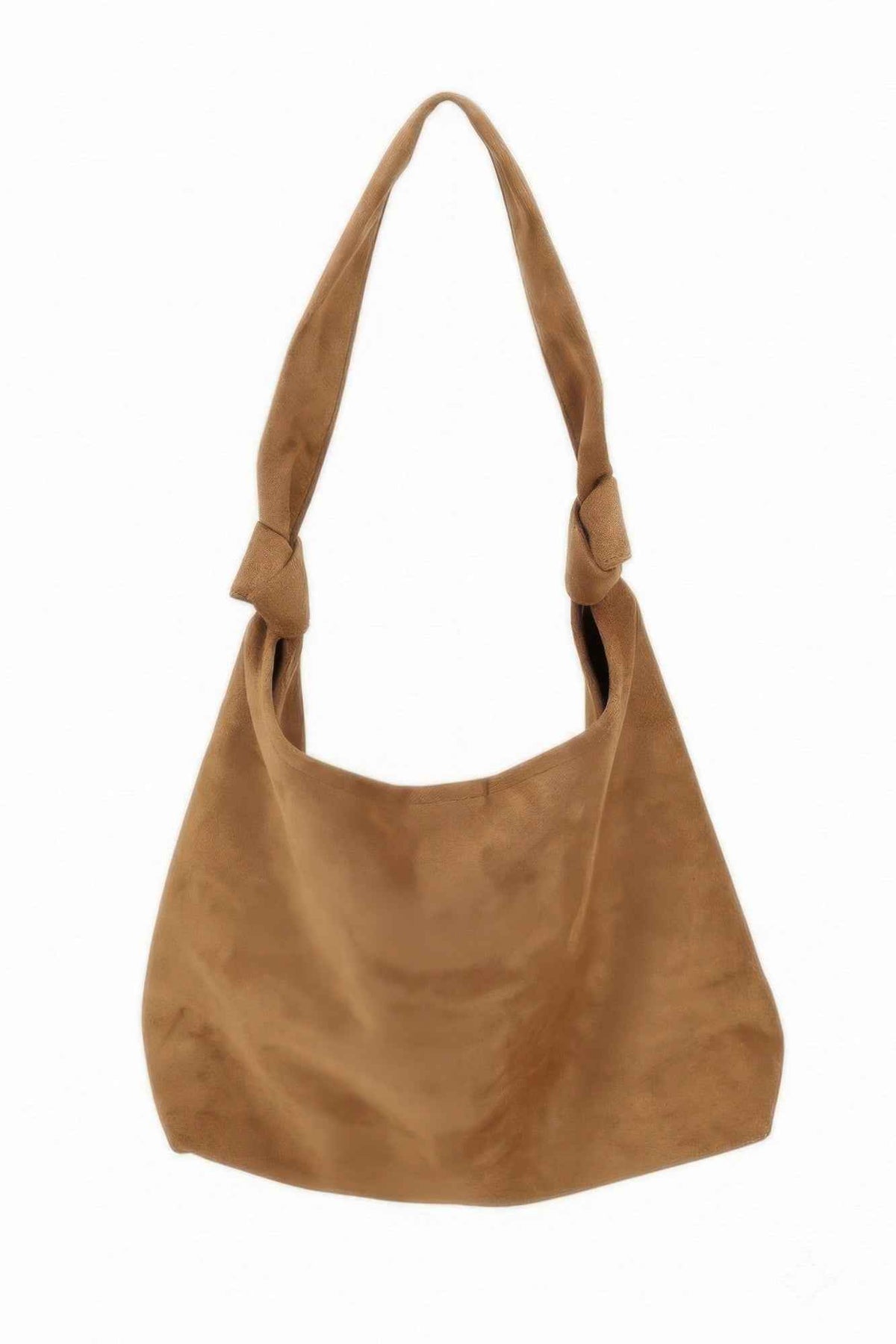Knotted Faux Suede Hobo Bag