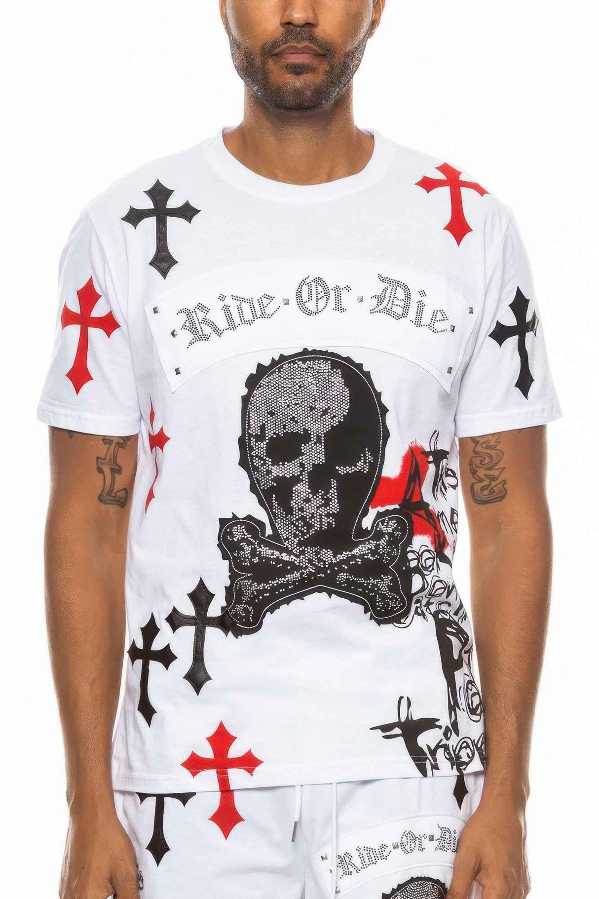 Cotton Print Chome Cross Thirt