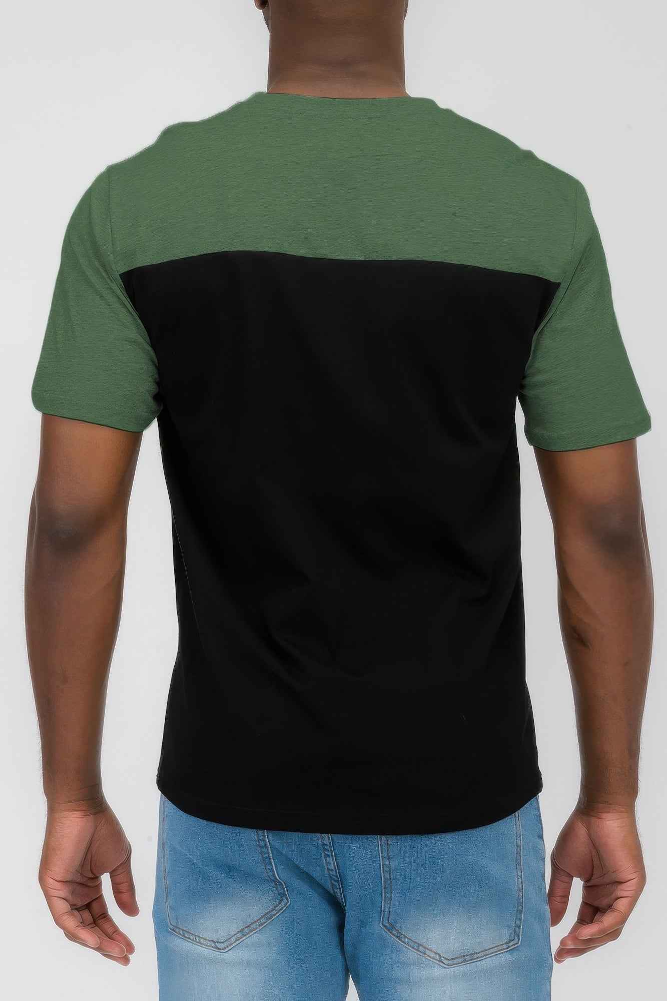Mens Color Block Short Sleeve Tshirt