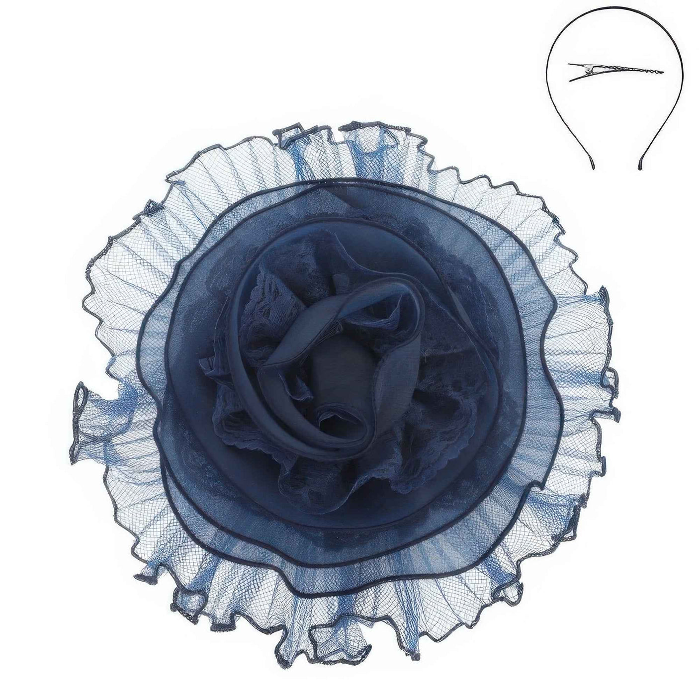 Lace Mesh Flower Headband Fascinator