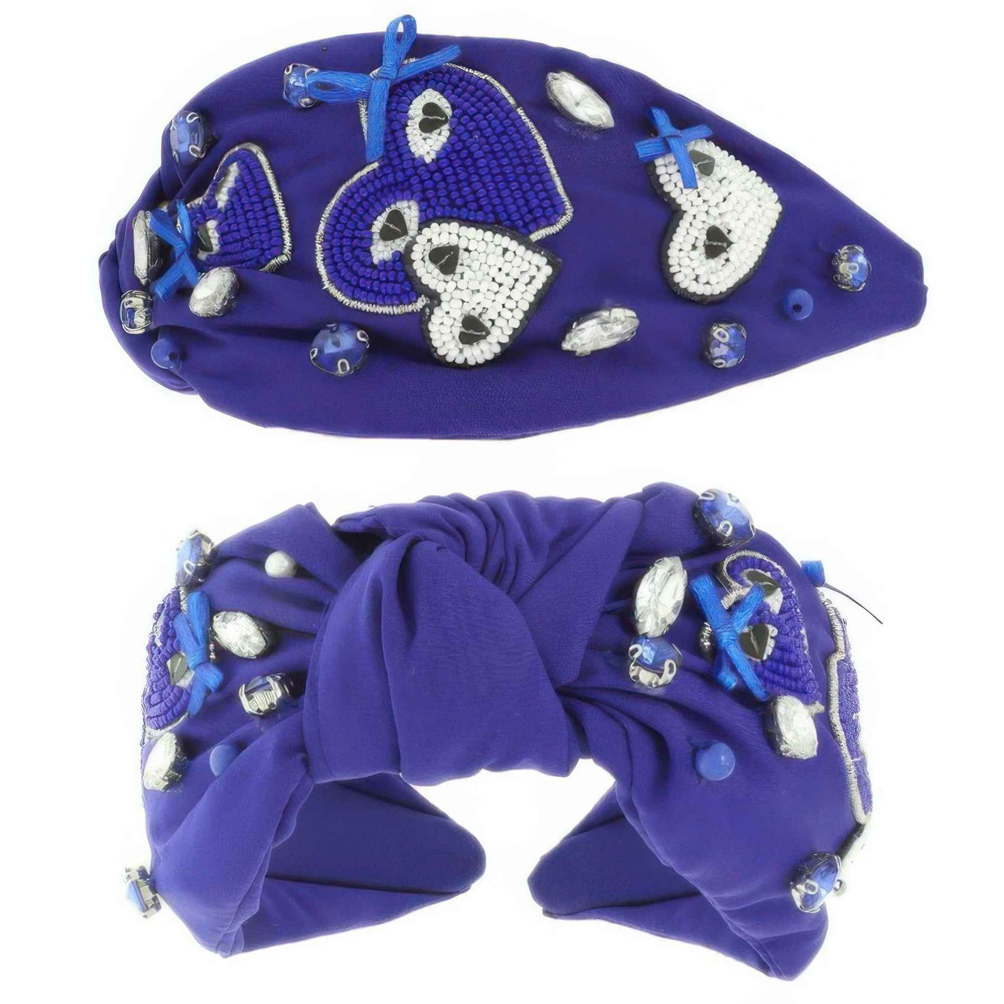 Game Day Heart Top Knotted Headband