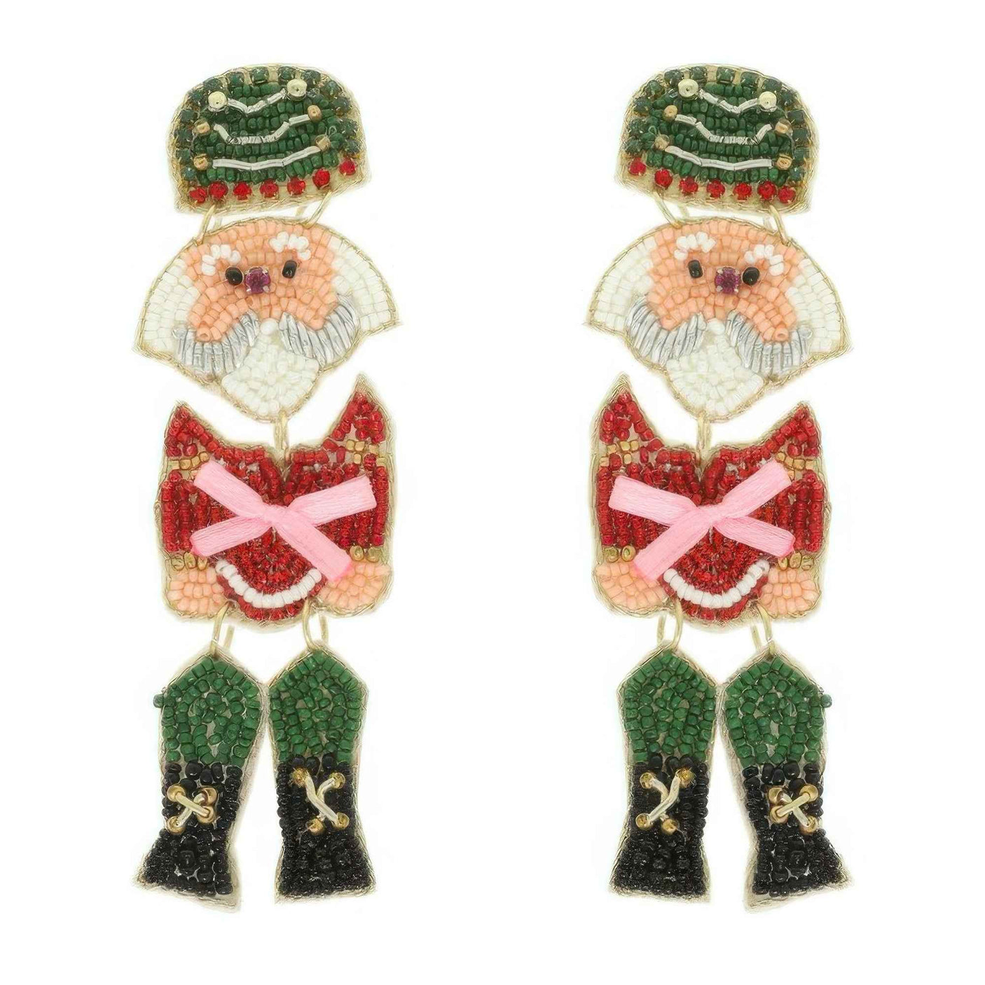 Christmas Nutcracker Seed Bead Earrings