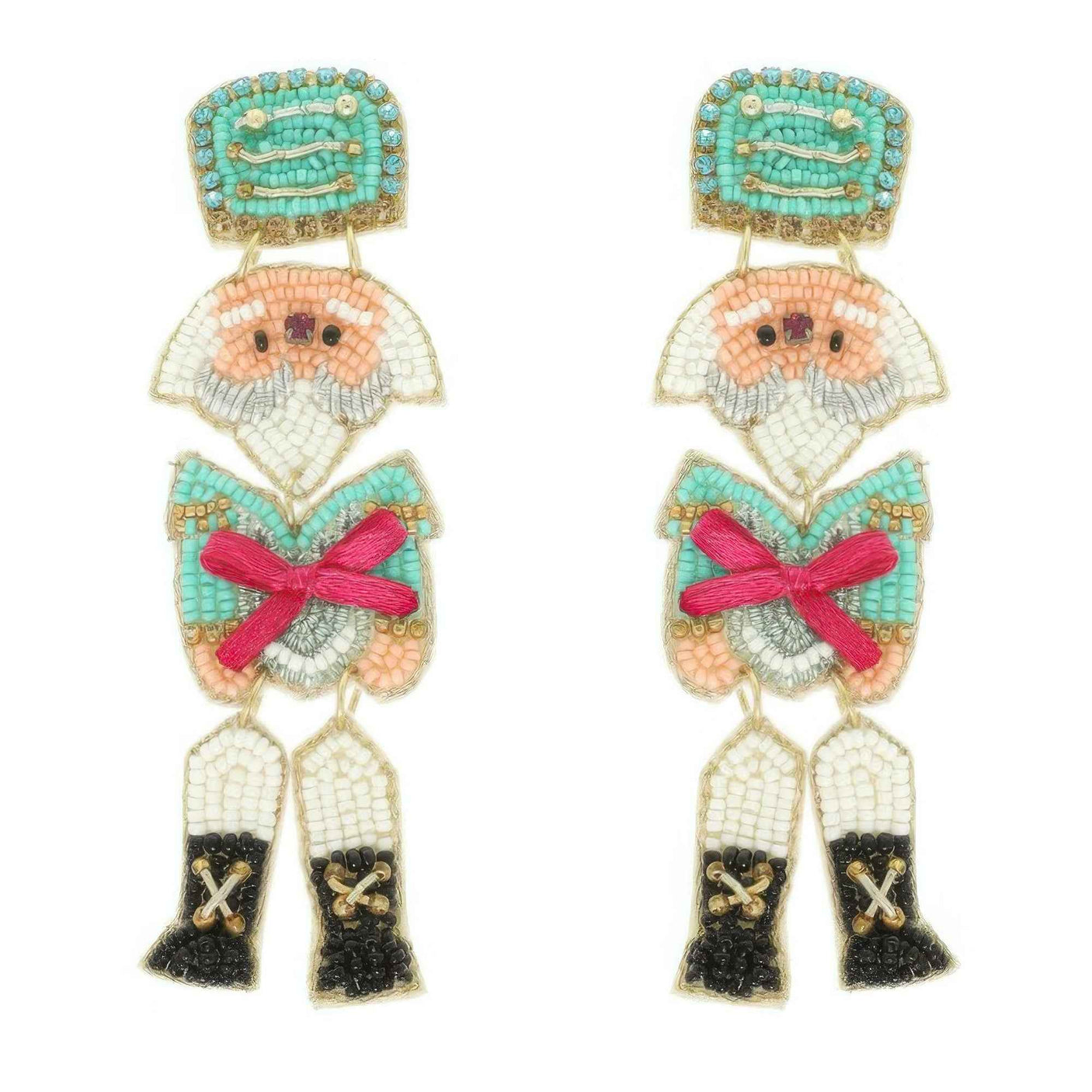 Christmas Nutcracker Seed Bead Earrings