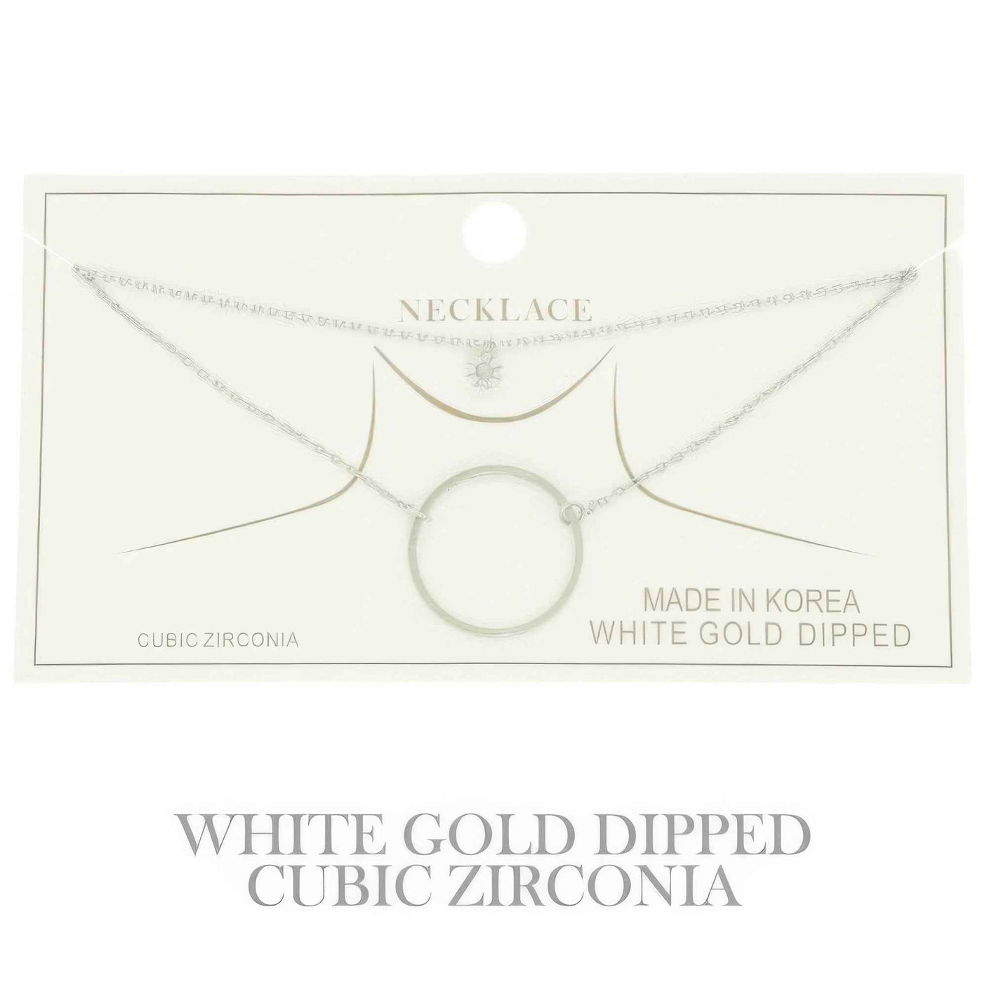 Cz Gold Plated Round Cut Pendant Necklace