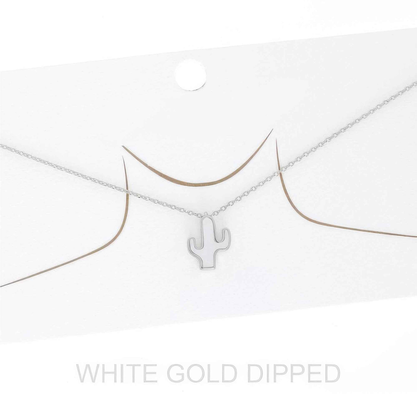 Women's Gold Dipped Cactus Chain Necklace