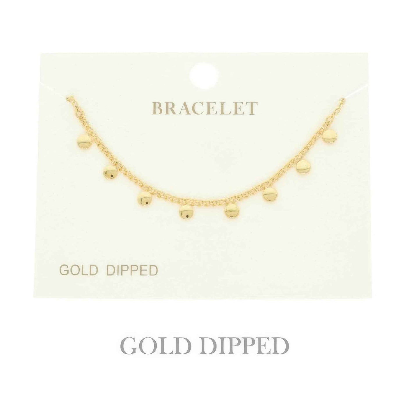 Gold Plated Charm Disc Bracelet