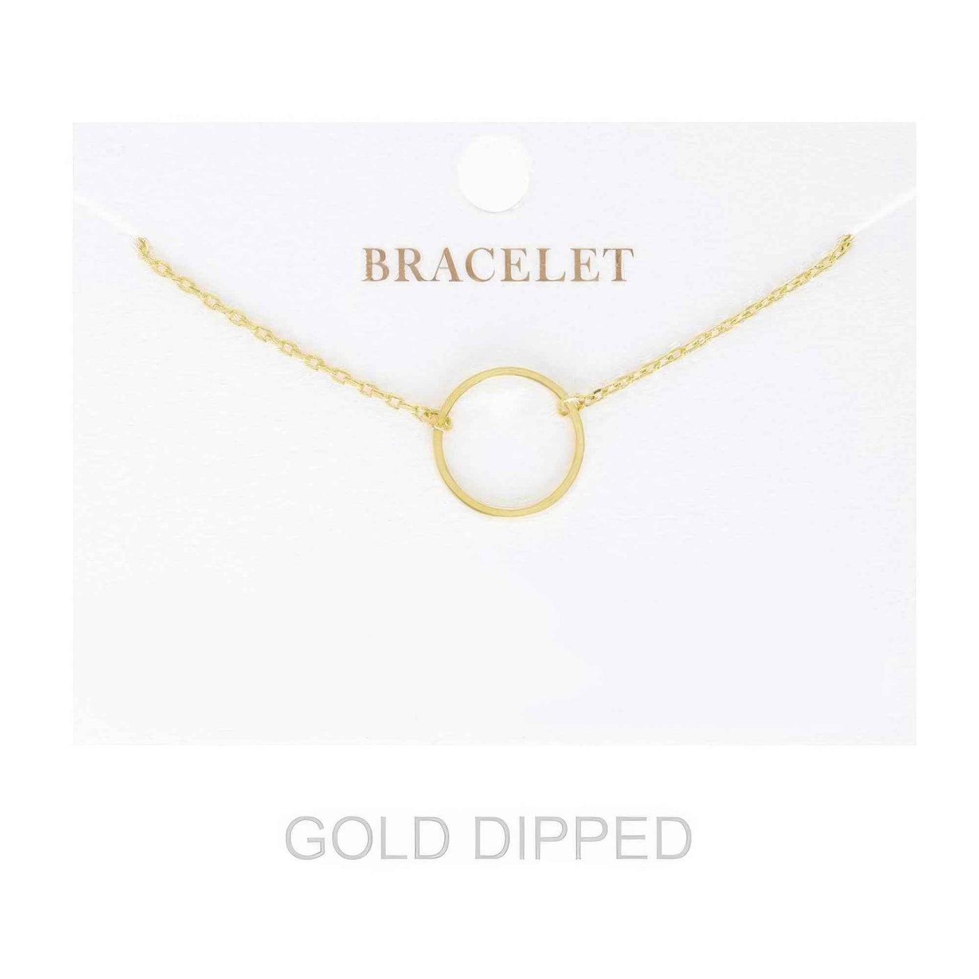 Women's Gold Dipped Open Circle Bracelet