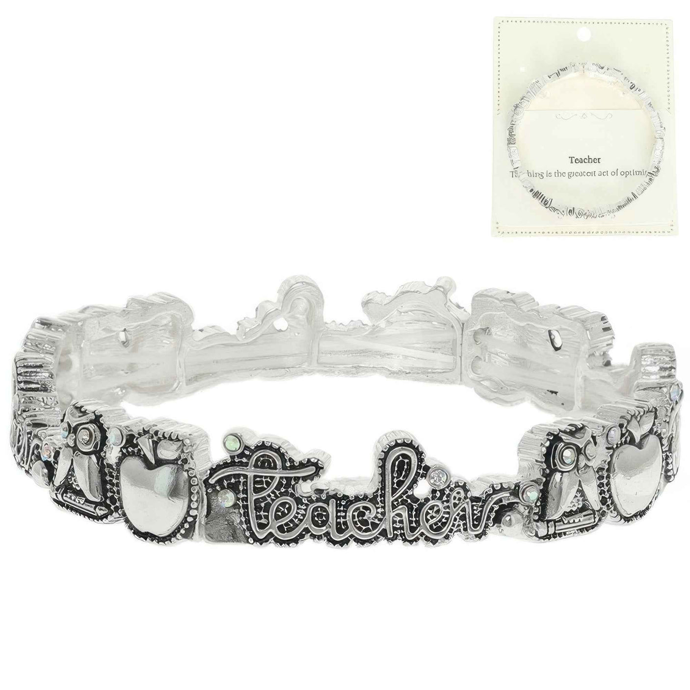 Inspirational Teacher Message Stretch Bracelet