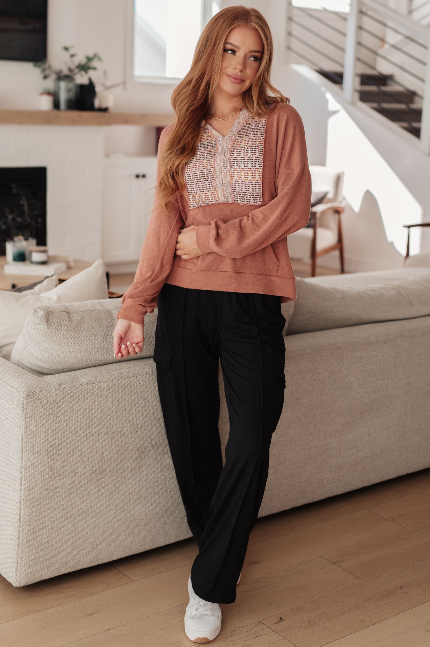 Sudadera con capucha con estampado mixto Wave Hello