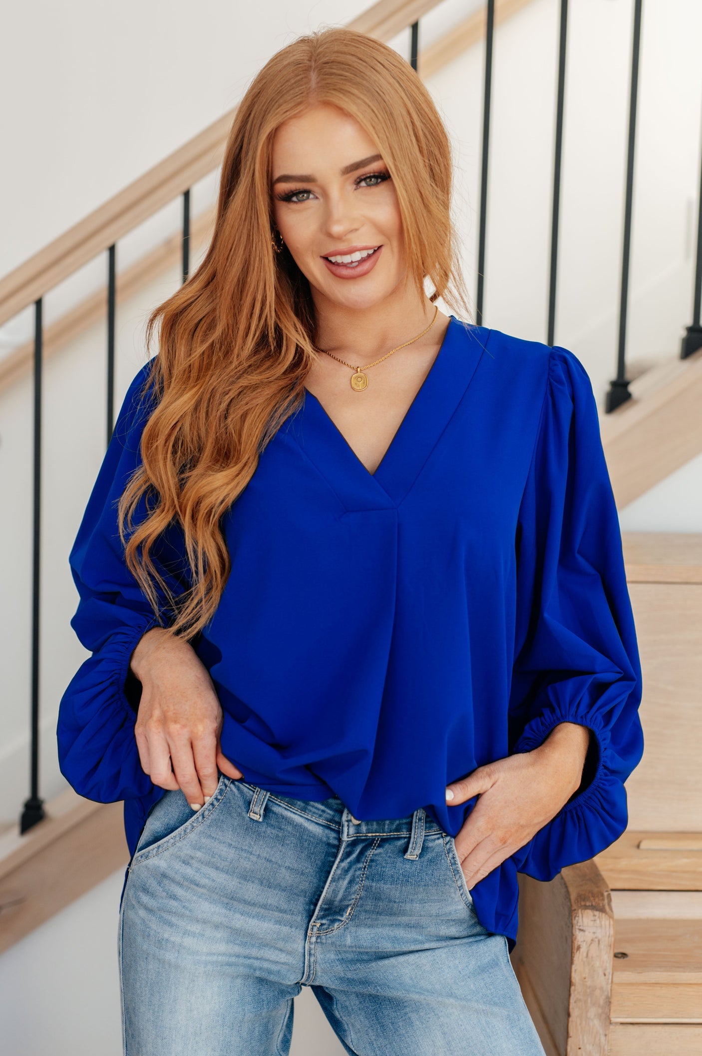 What Do You Say Balloon Sleeve Blouse - Liarian Unlimited Boutique