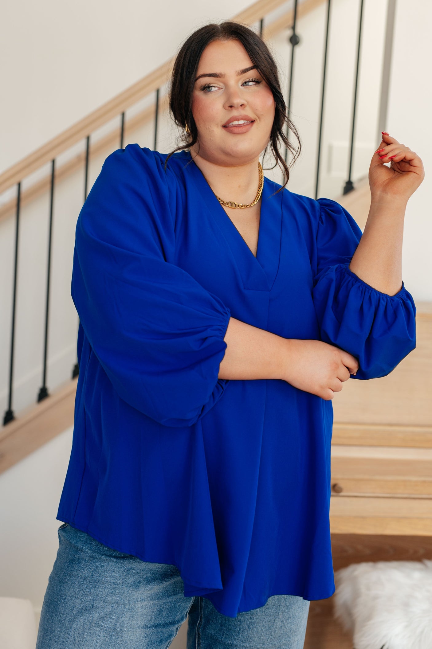 What Do You Say Balloon Sleeve Blouse - Liarian Unlimited Boutique