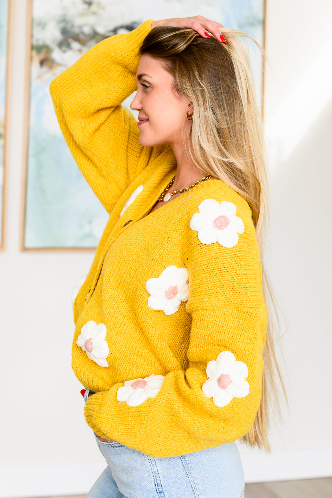 You're Enough Floral Cardigan