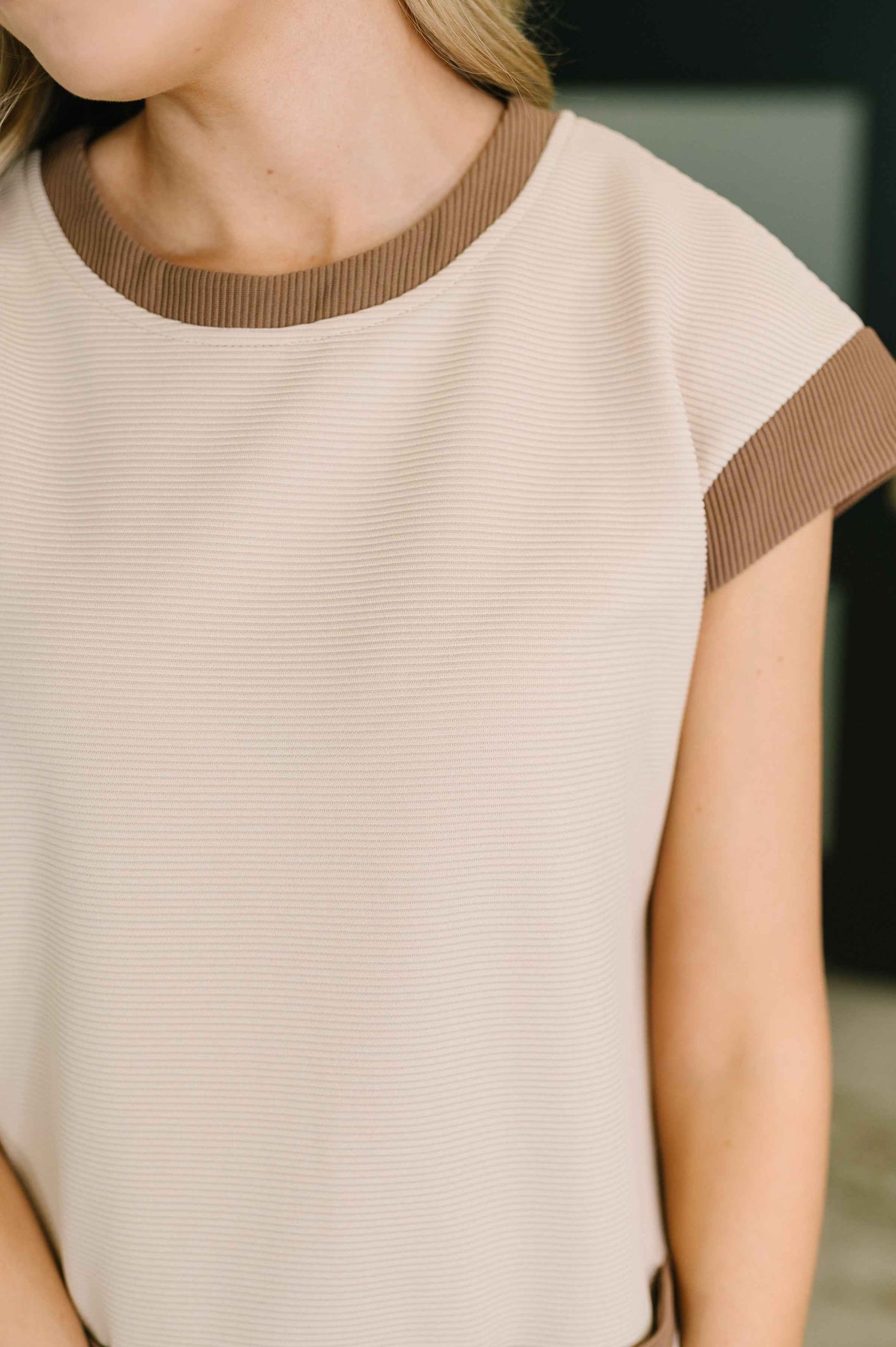 Your Place Or Mine Contrast Detail Midi Dress