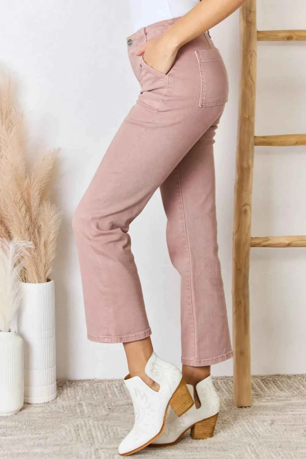 RISEN Full Size High Rise Ankle Flare Jeans