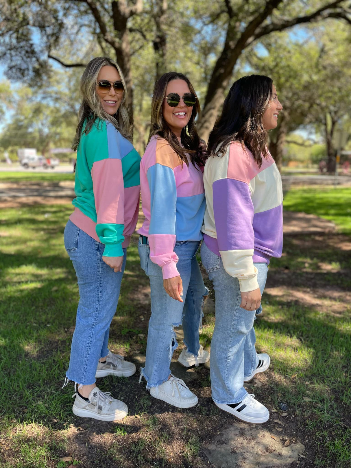 Suéter Finnley Colorblock en cuatro colores