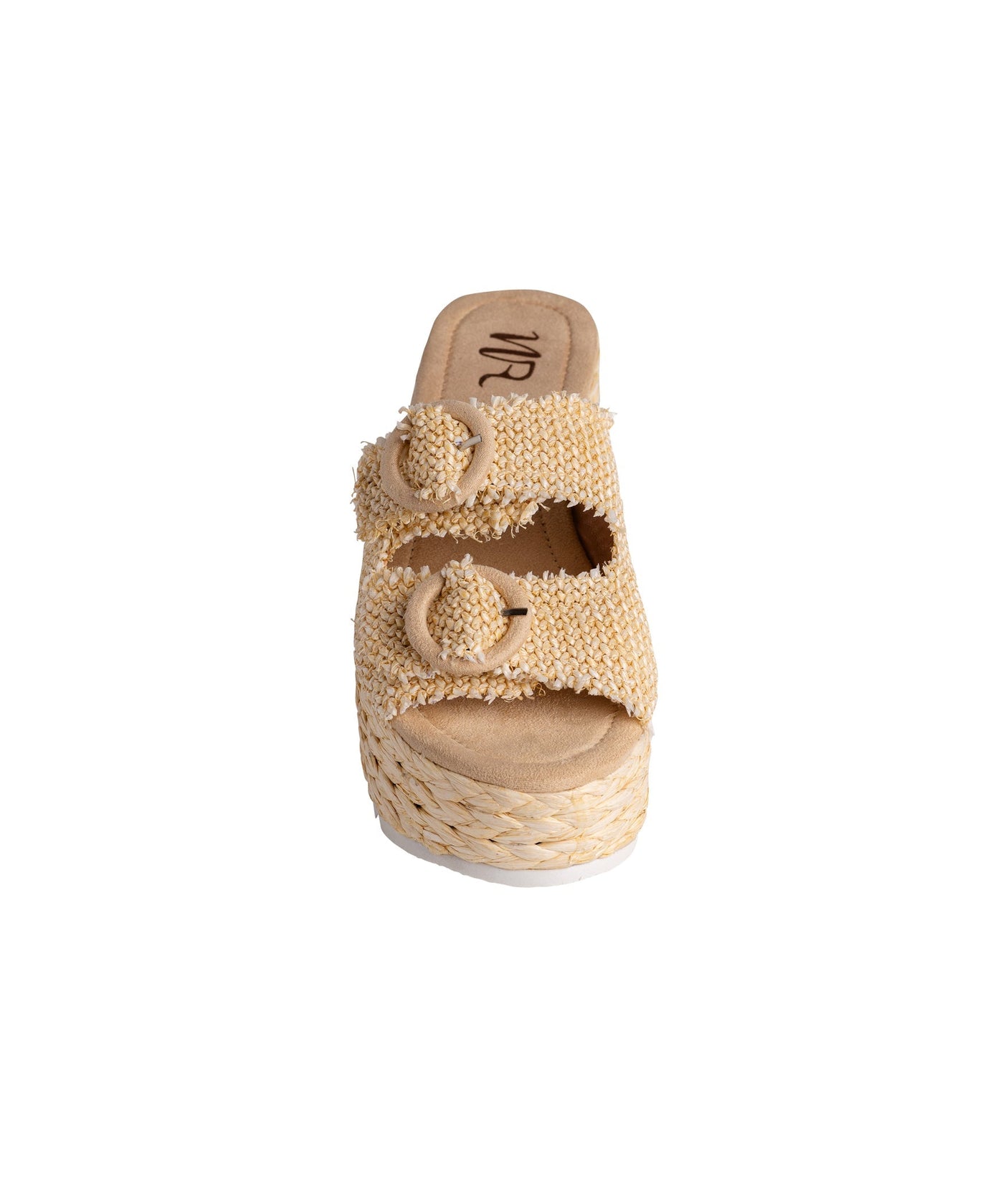 Cuña con hebilla Eriwen en color crema