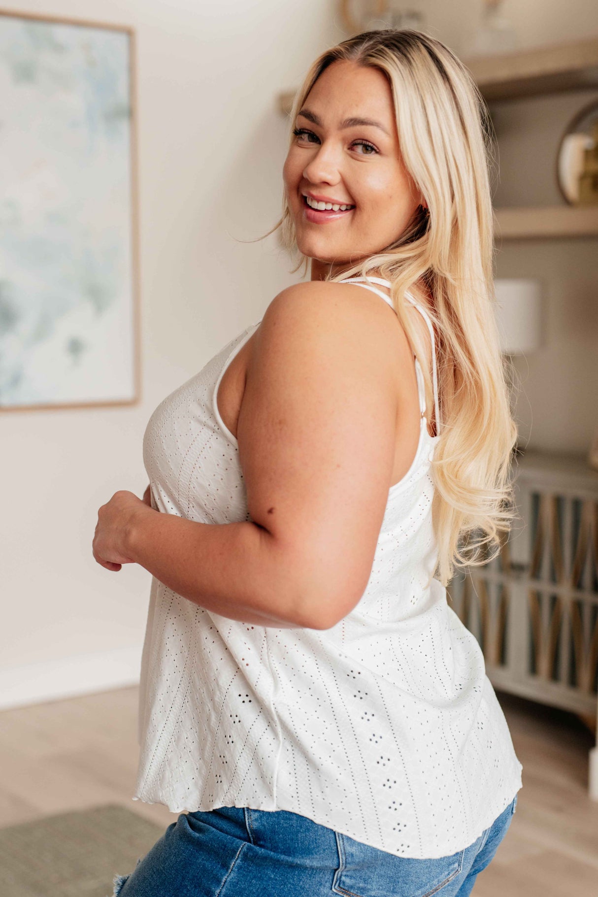 Eye on the Prize Eyelet Tank - Liarian Unlimited Boutique