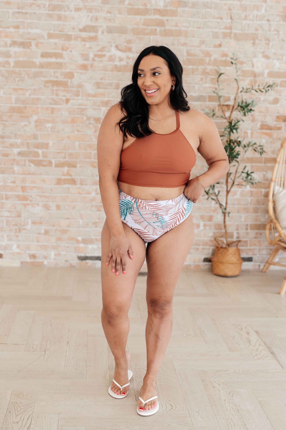 Tahiti Tropical Print Swim Bottoms - Liarian Unlimited Boutique