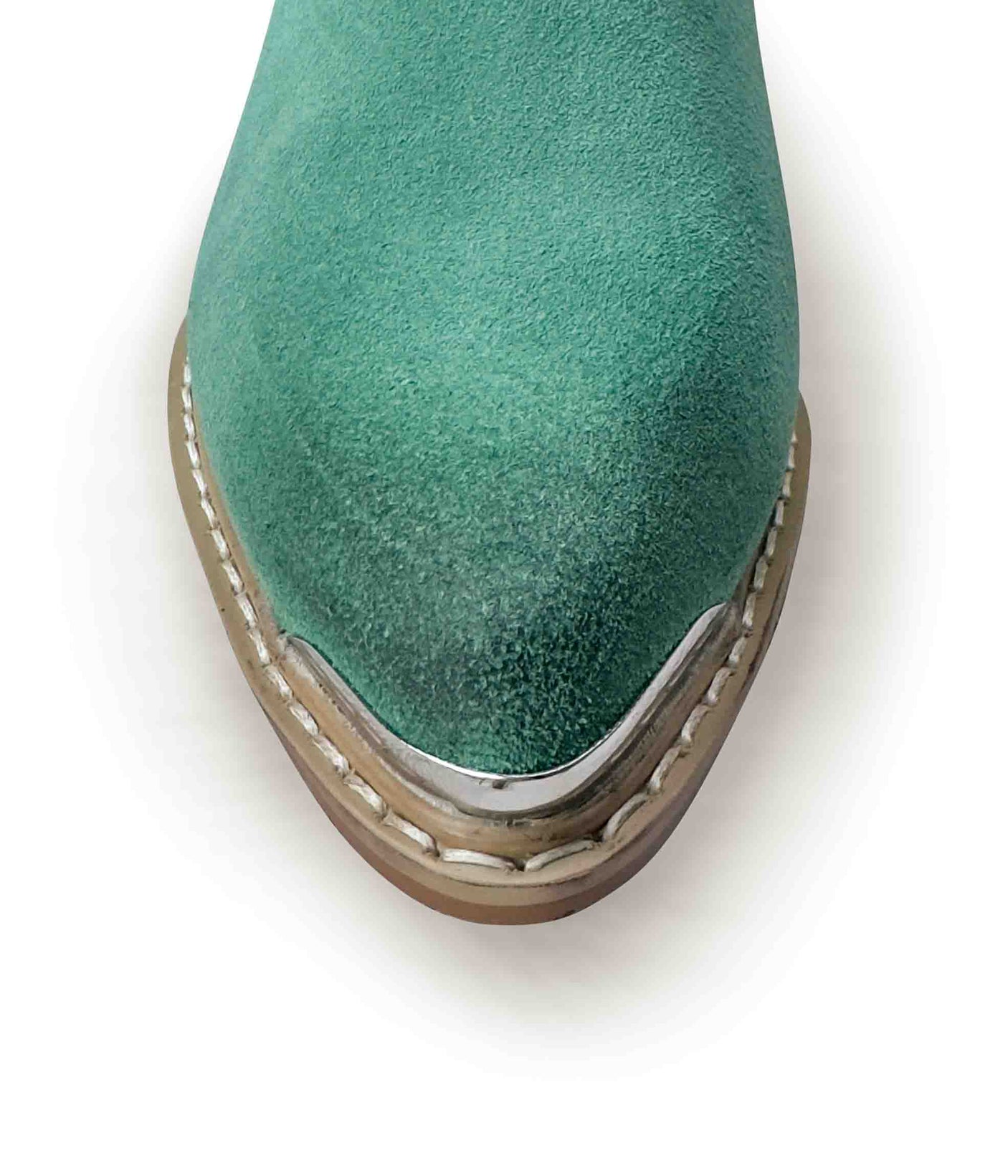 Botín Wylie de ante en color verde azulado