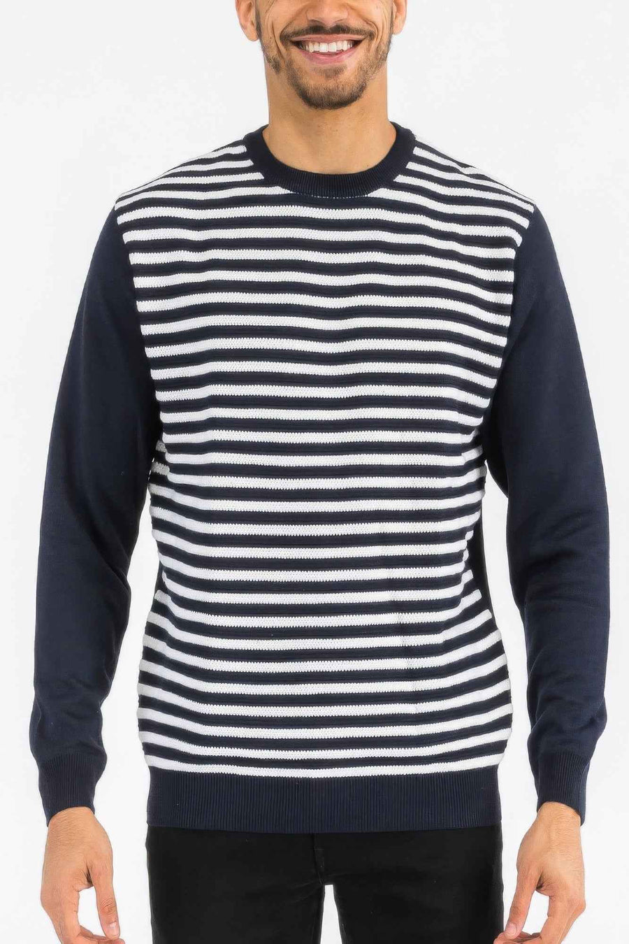 Men's fall striped sweater