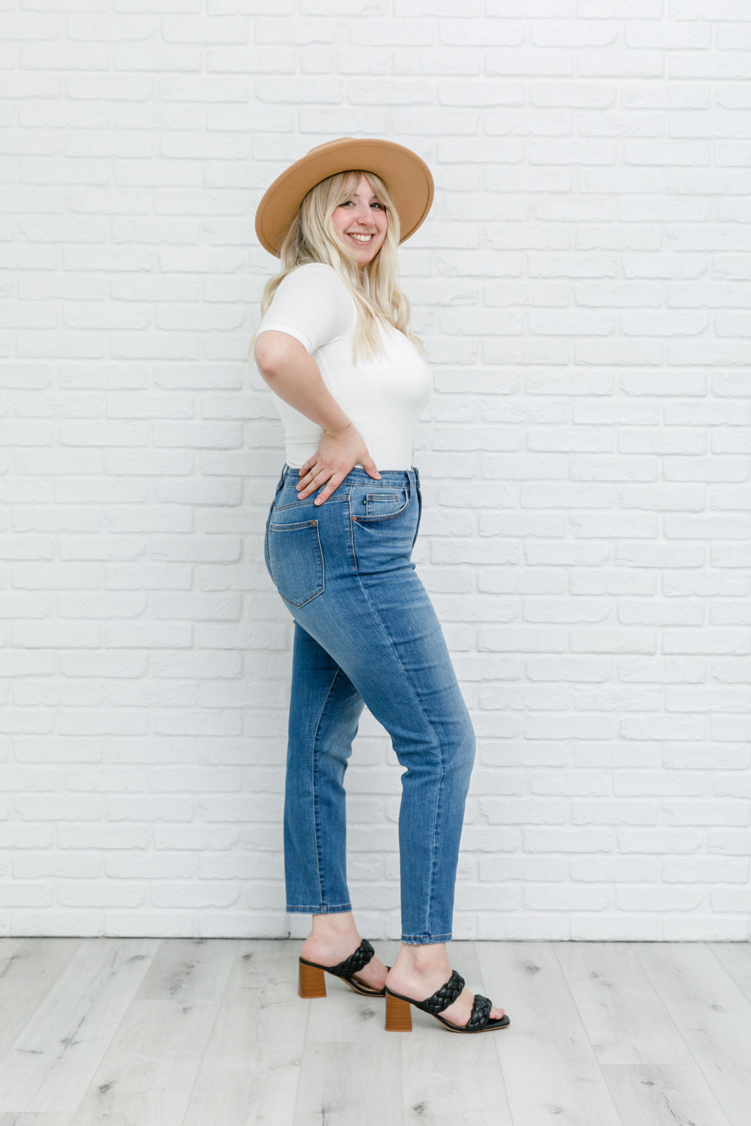 Jeans ajustados de cintura alta