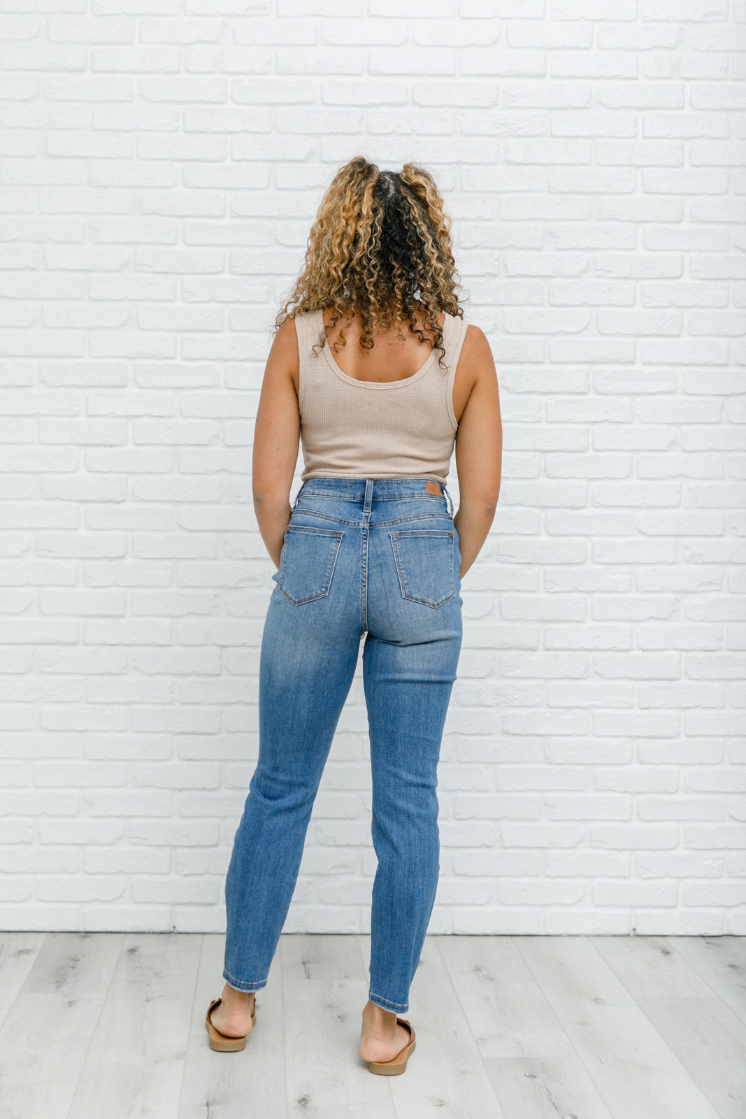 Jeans ajustados de cintura alta