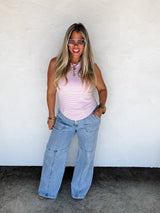 RESERVA: Camiseta de tirantes acanalada a rayas Summer Bianca