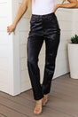Tanya Control Top Faux Leather Pants in Black - Liarian Unlimited Boutique