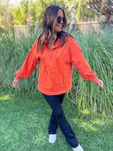 Sudadera con capucha y media cremallera Hendrick en nueve colores