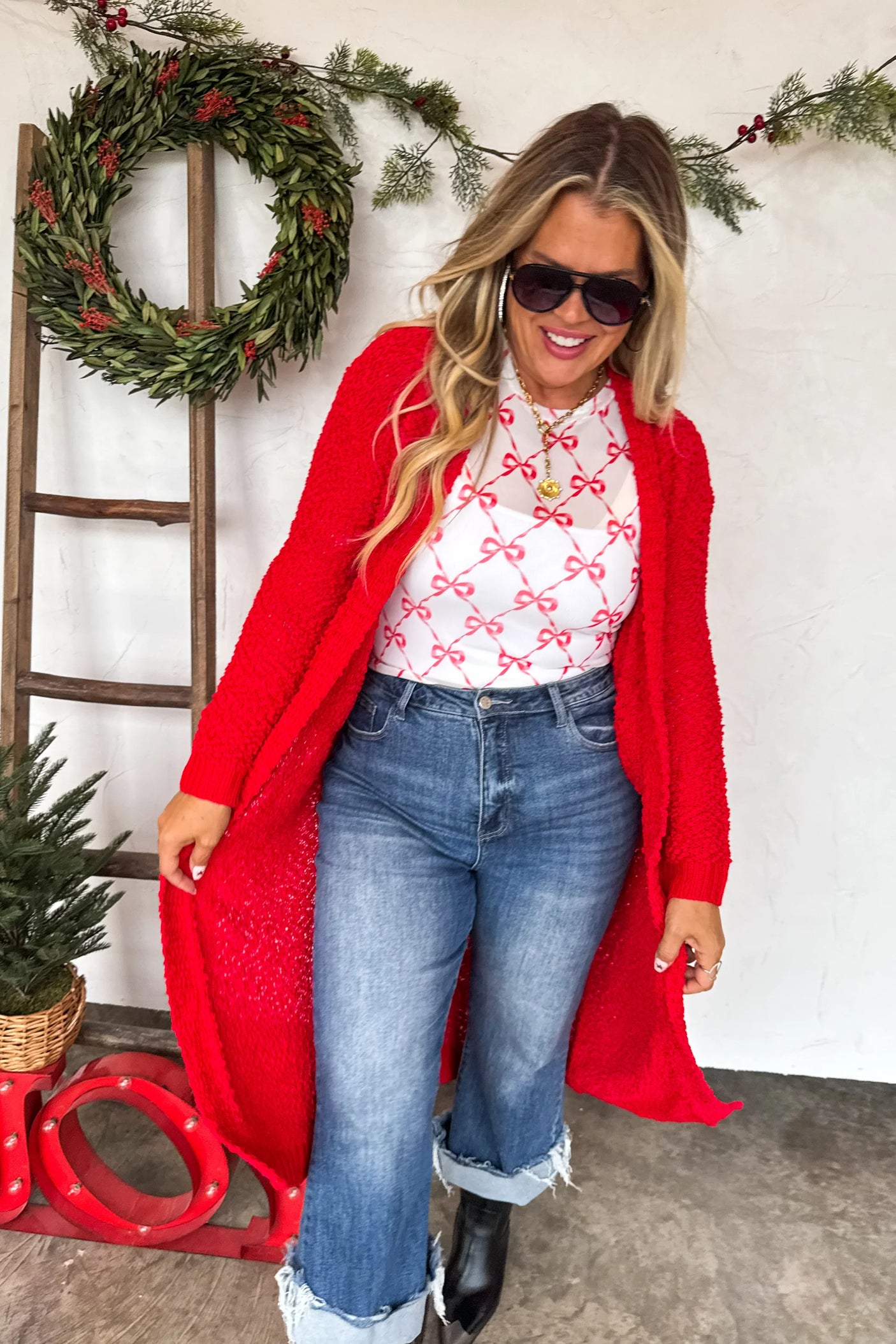 RESERVA: Cárdigan de punto con palomitas de maíz