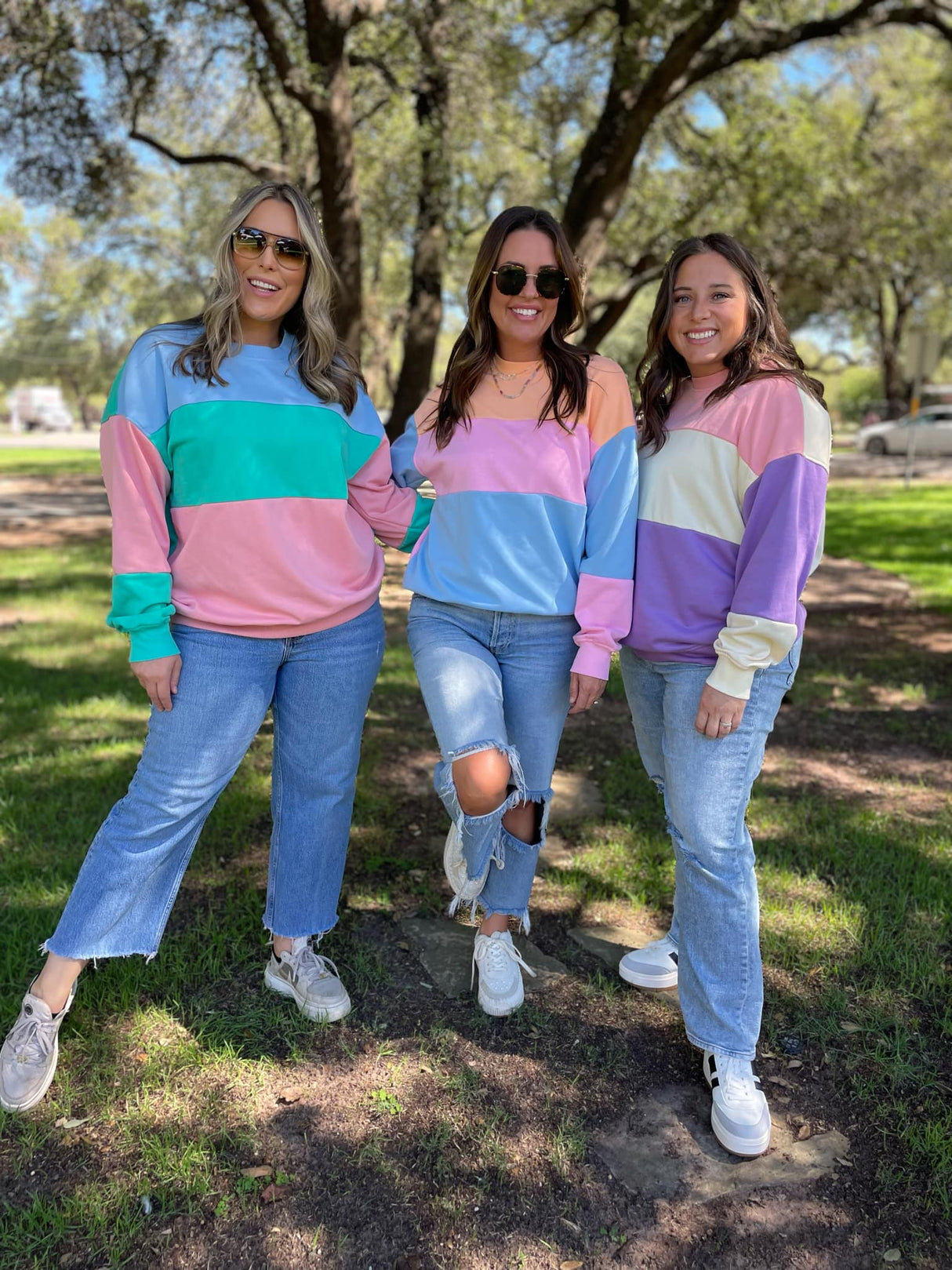 Suéter Finnley Colorblock en cuatro colores