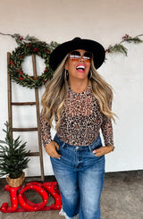 PREORDER: Christmas Printed Mesh Tops