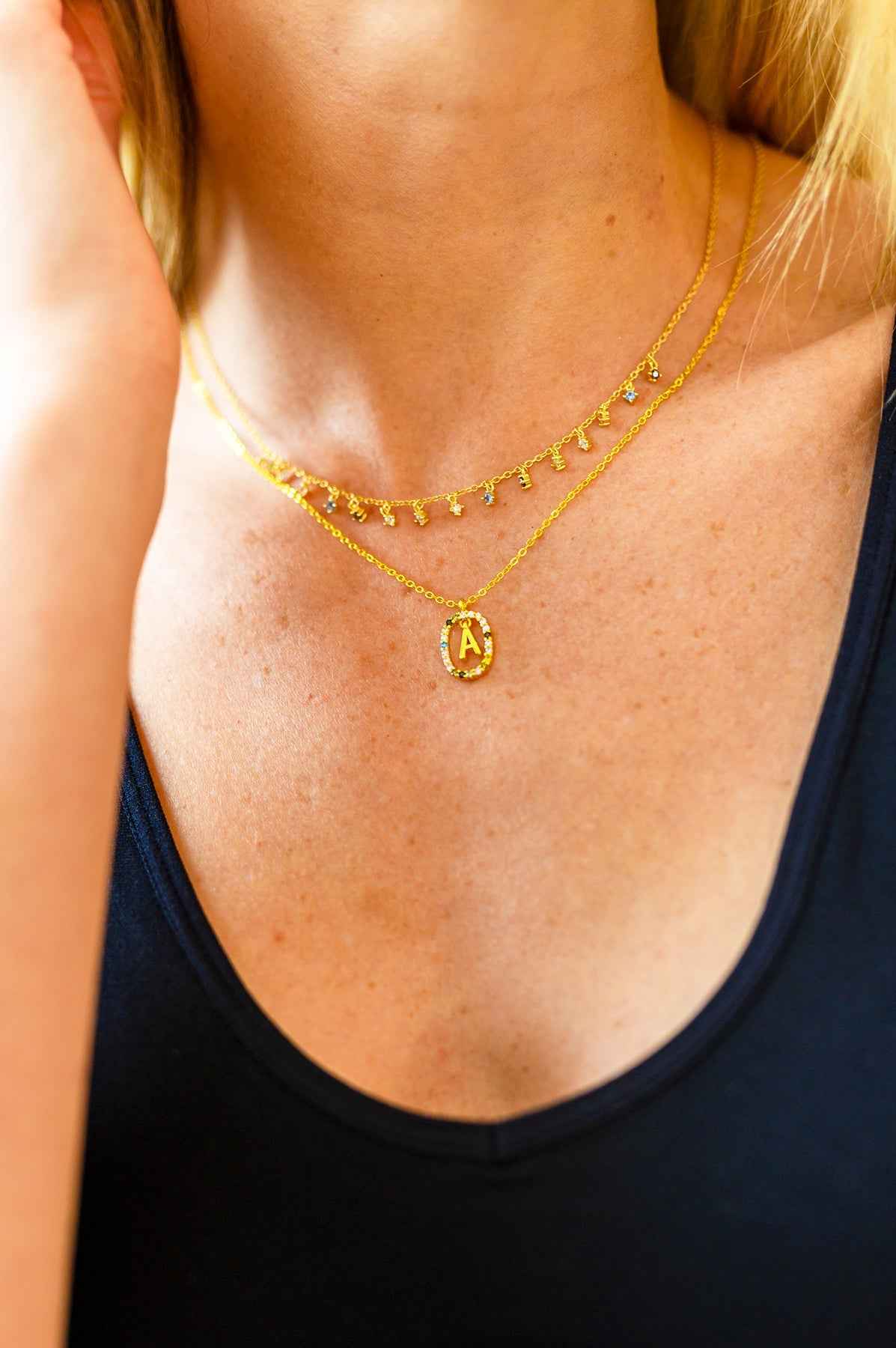 Mi Amor Gold Dipped Initial Necklace - Liarian Unlimited Boutique