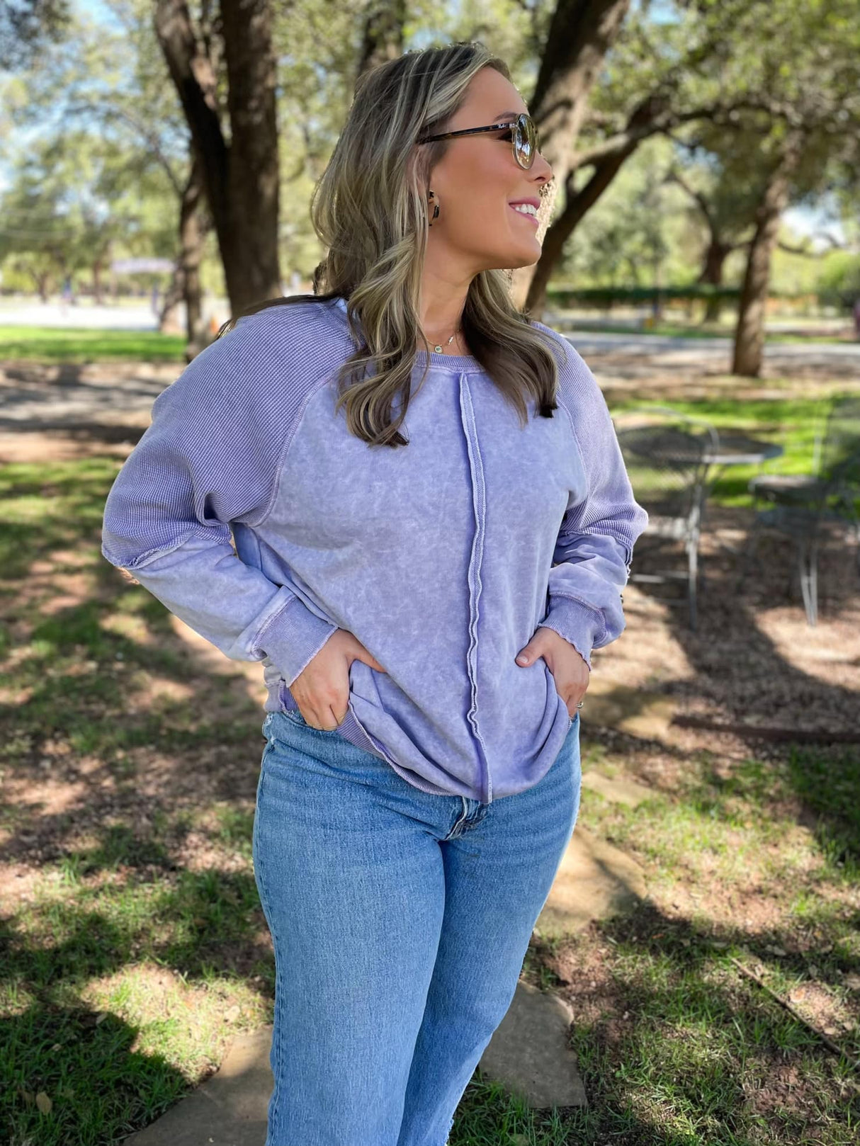 Best Selling Elliott Exposed Seam Sweatshirt in Five Colors - Liarian Unlimited Boutique