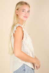 Top con detalle de encaje de pétalos de picnic