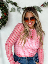 PREORDER: Christmas Printed Mesh Tops