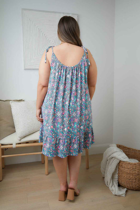 Floral Essence Tie Strap Dress - Liarian Unlimited Boutique