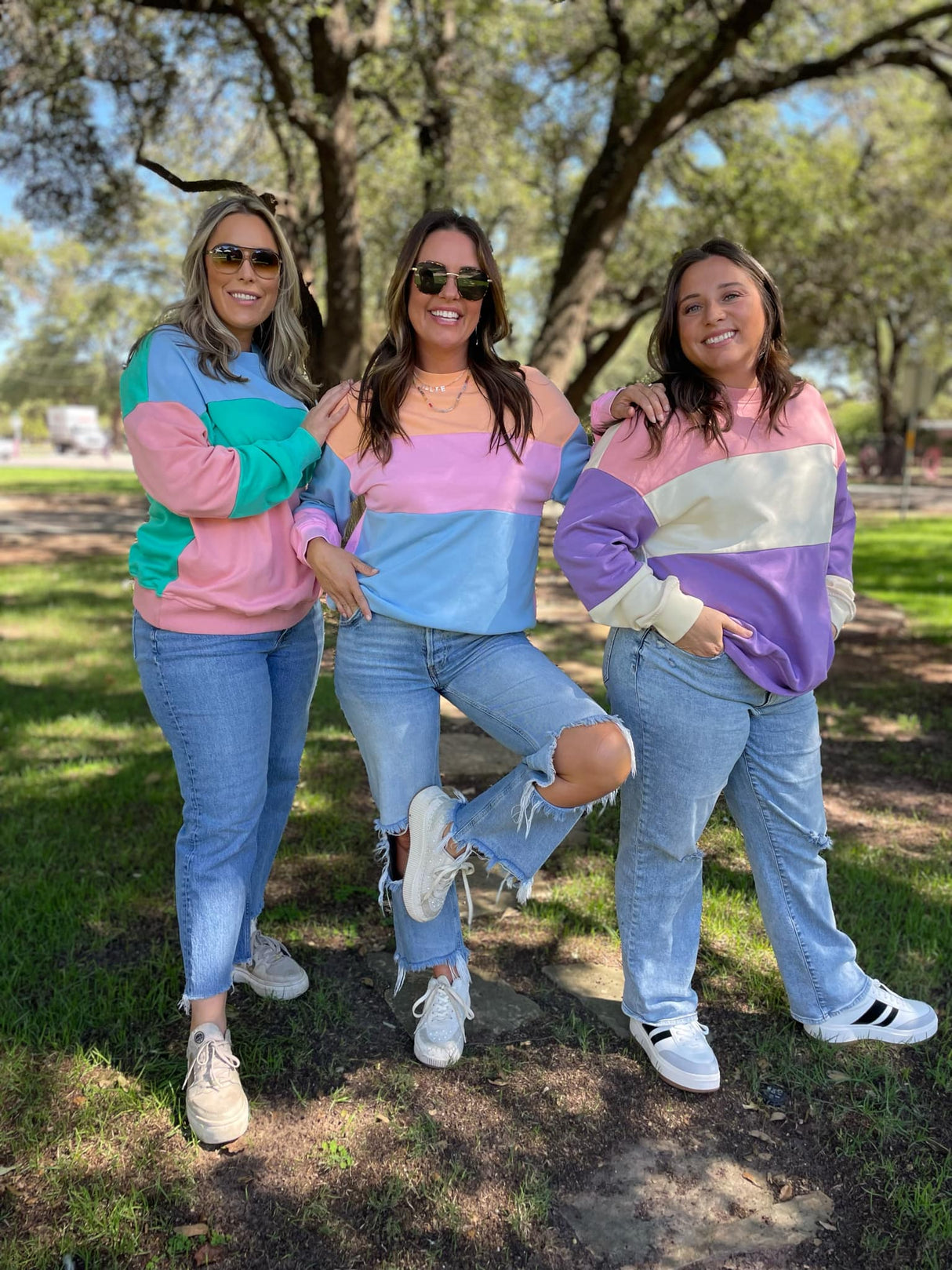 Suéter Finnley Colorblock en cuatro colores
