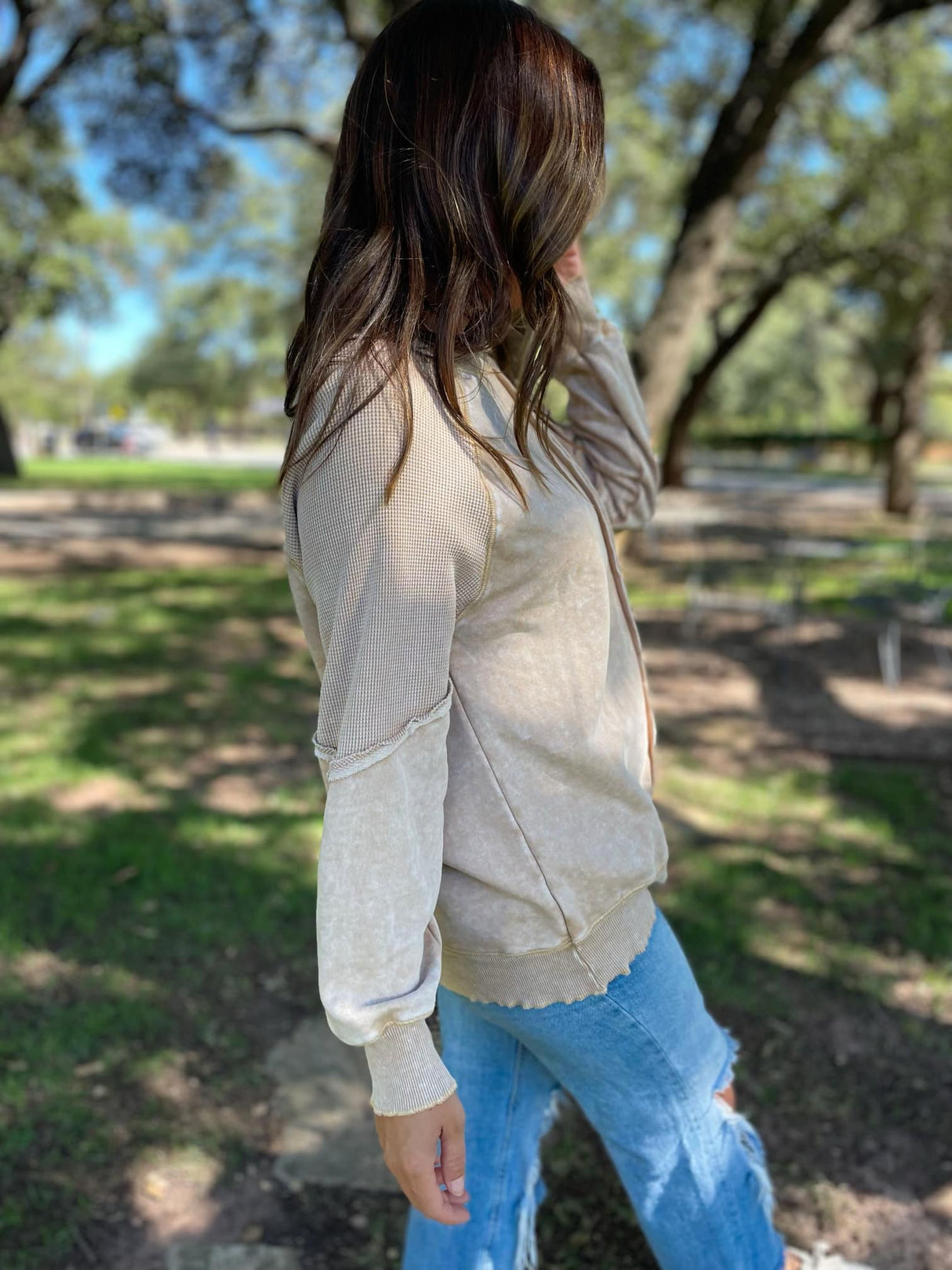 Best Selling Elliott Exposed Seam Sweatshirt in Five Colors - Liarian Unlimited Boutique