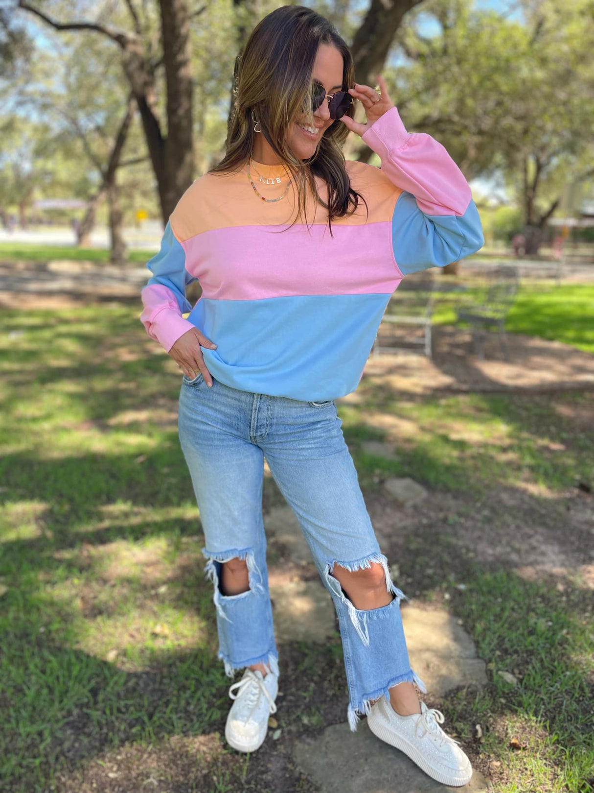 Suéter Finnley Colorblock en cuatro colores